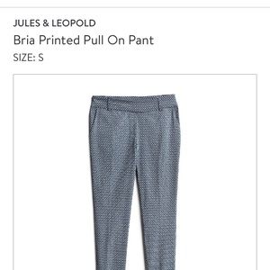 Jules & Leopoldo-Bria Printed Pull On Pant Small